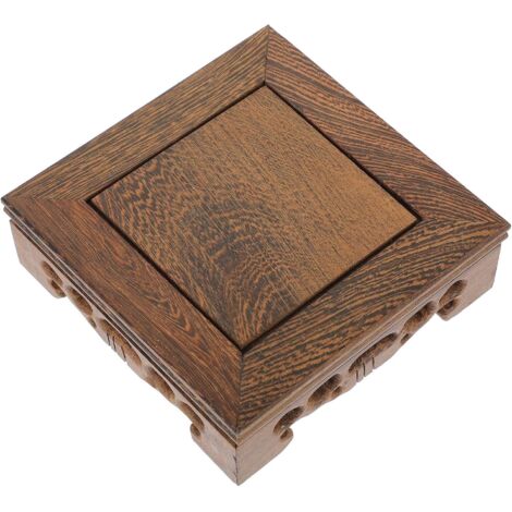 Socle en bois de cèdre pour pot de fleurs, présentoir en bois, pour la maison (1/5)