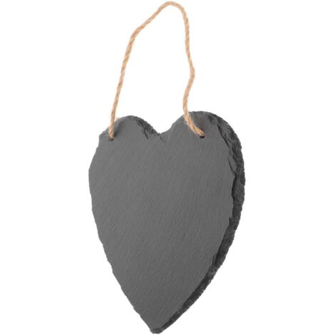 Étiquettes pour plantes en ardoise en forme de cœur avec double trou 20 cm x (1/5)