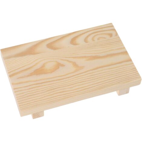 Porte-savon en bois pour lavabo de salle de bain, piédestal en bois naturel (1/5)