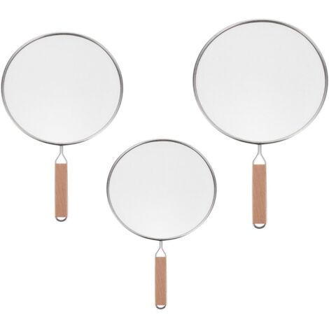 Lot de 3 pare-éclaboussures de cuisine en acier inoxydable contre les projections de graisse. (1/5)