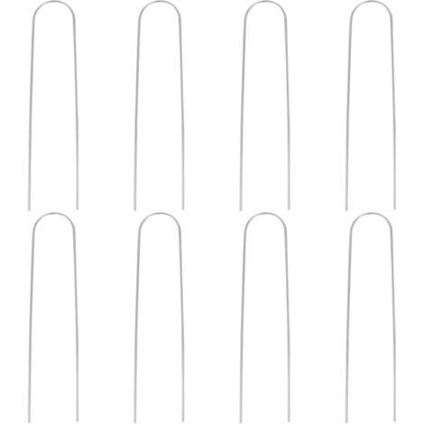 Piquets de sol en forme de U, 6 pièces, agrafes métalliques de 25 cm pour aménagement paysager (1/5)
