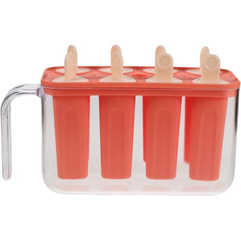Moules à glaces réutilisables en plastique à 8 cavités pour glaces à l'eau (1/5)
