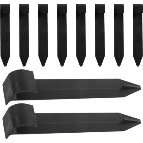 Lot de 10 piquets pour poteaux d'irrigation de jardin avec ancrage en forme de L (1/5)