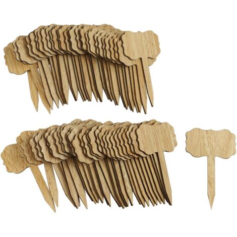 60 étiquettes en bois pour plantes de jardin avec bordure en dentelle (1/5)