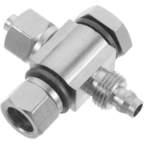 Connecteur de vanne pneumatique en T métallique à 3 voies de 8 mm (1/5)