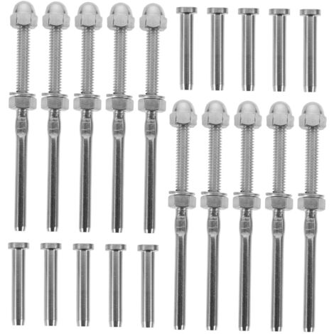 Kit de 10 connecteurs de rambarde en acier inoxydable (1/5)