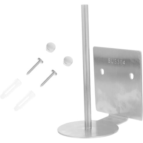 Support de rangement pour papier toilette en acier inoxydable avec film étirable (1/5)