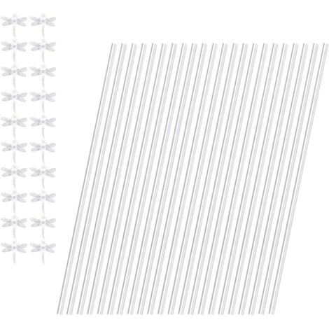 20 tuteurs en acrylique pour plantes, supports de tiges, tuteurs de jardin pour (1/5)