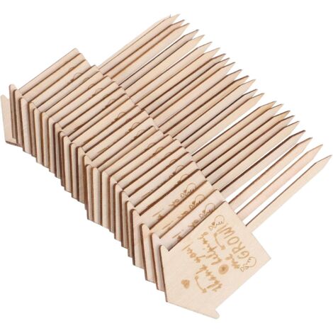25 étiquettes en bois pour plantes, marqueurs de jardin inscriptibles (1/5)