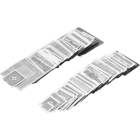 Kit de pochoirs BGA durable de 130 pices en acier inoxydable (1/5)