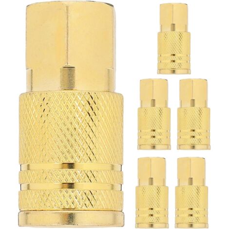 Raccord rapide femelle pneumatique 6 pièces, filetage NPT 1/4 pouce (1/5)