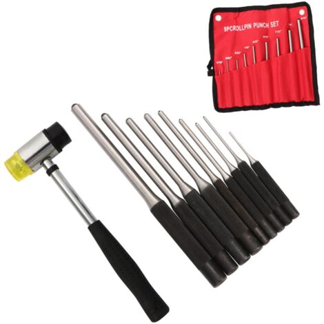 Kit de 10 outils de chasse-goupilles, marteau et poinçon pour réparation (1/5)