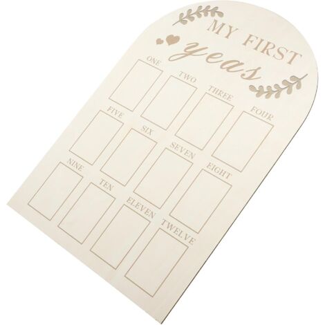 Photo en Bois pour B b Tableau Photo Premi re Ann e 12 Mois (1/5)