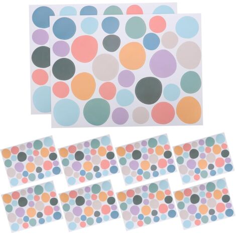 pi ces Autocollants Muraux Boho Pois Irr guliers D cor Color (1/5)