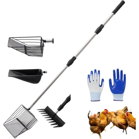 Fientes de Poules Pelle Fientes Extensible pour Volailles 4 (1/5)