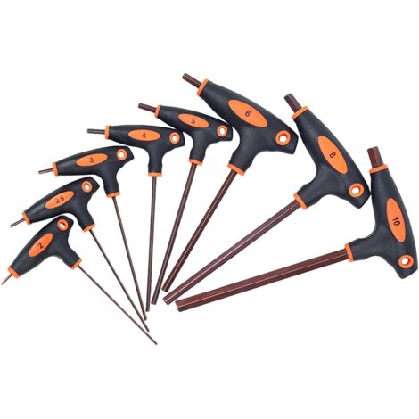 D Outils Allen En T 8 pi ces Cl Hexagonale Double Extr mit (1/5)