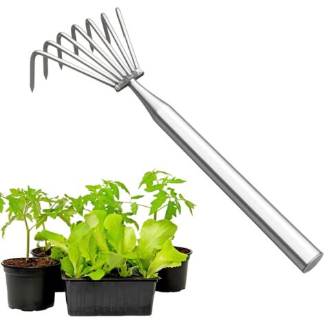 teau de jardin pour pelouse Manche long ergonomique en acier (1/5)