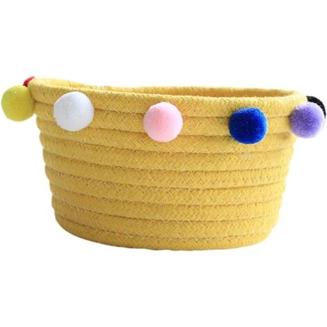 Tiss Corde de Coton Moyen Panier de Rangement L ger pour (1/5)