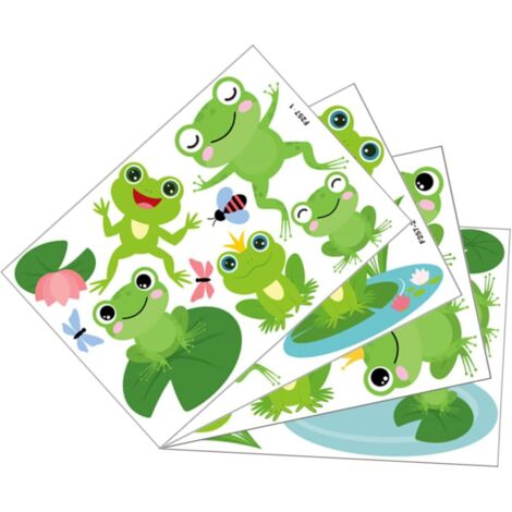 Feuilles Sticker Grenouille Printemps Ornements De D calque (1/5)