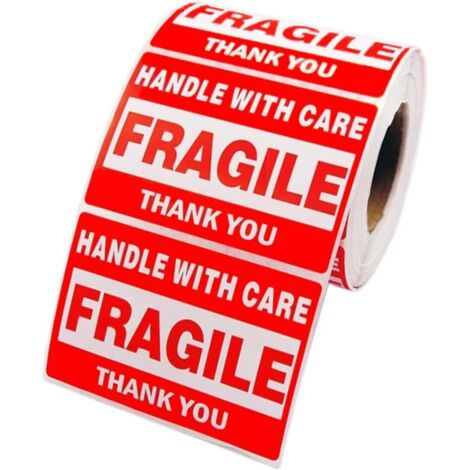Adh sifs Fragiles 500 Pi ces Rouleau Avertissement Emballage (1/5)