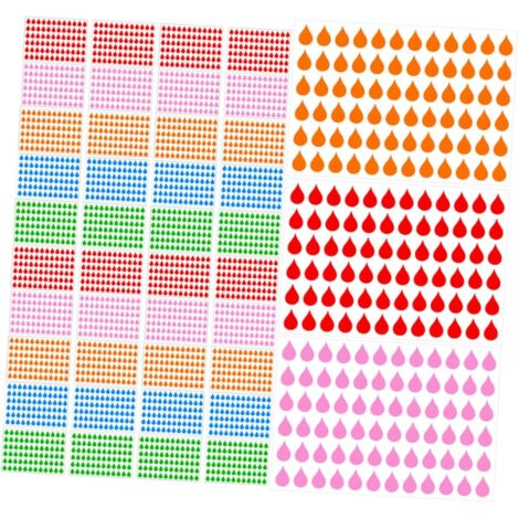 Feuilles Stickers Index Color s Forme de Goutte Eau (1/5)