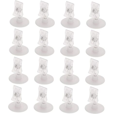 De 16 Clips Porte tiquettes Rotatifs Transparents Supports (1/5)