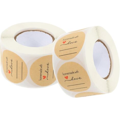 Rouleaux Autocollants Kraft Ronds tiquettes Auto adh sives (1/5)