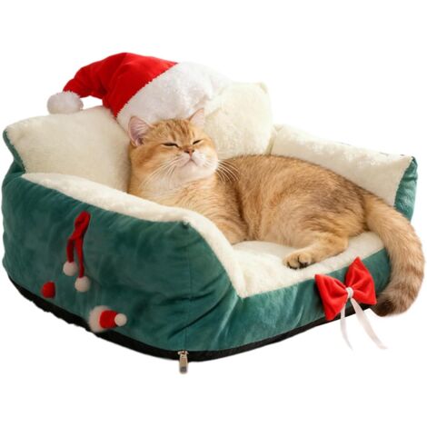 Lit Pour Chat Chaise De D tente De No l Avec Chapeau Du P re (1/5)