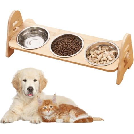 pour gamelles pour chat Support de gamelle inclin avec 3 (1/5)
