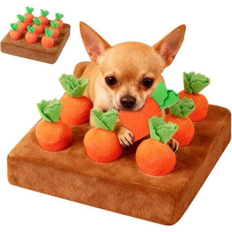 jeu renifler pour chien carotte en peluche interactive jeux (1/5)