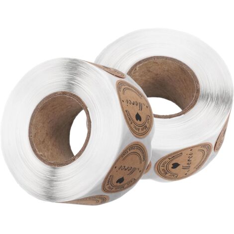 Rouleaux Autocollants de Remerciement Ronds Kraft tiquettes (1/5)