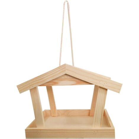 Bird Feeders Mangeoire en bois pour oiseaux Accessoire pour (1/5)