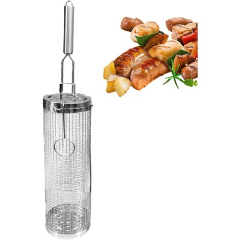 Gril Tube En Filet En Acier Inoxydable Avec Poign e Pour (1/5)