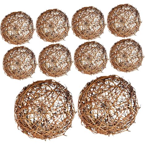 Pi ces Boules D coratives Rotin Naturel Suspendues pour (1/5)