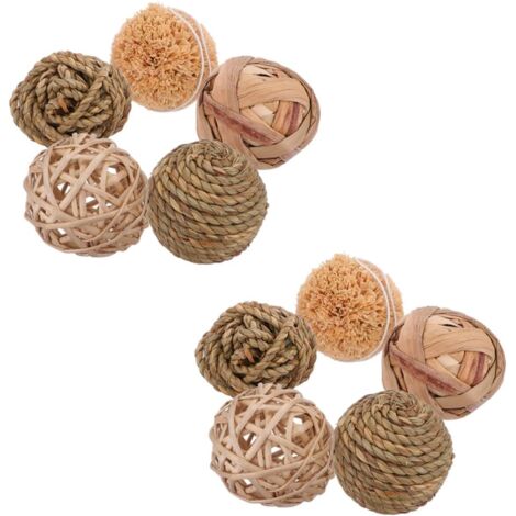 pi ces Boules D coratives Rotin Tress Naturel Remplissage de (1/5)