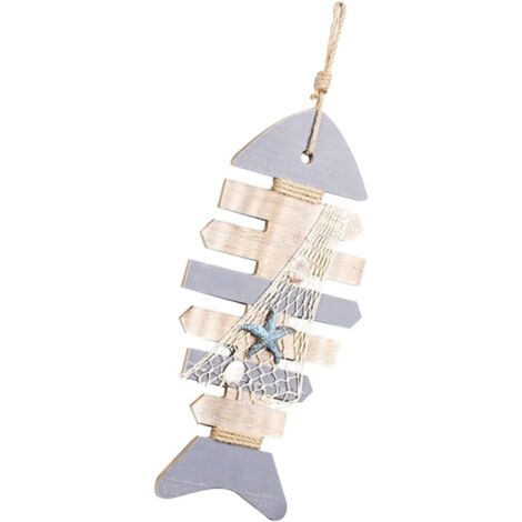 coration Murale Poisson Bois Forme pine Design M diterran en (1/5)