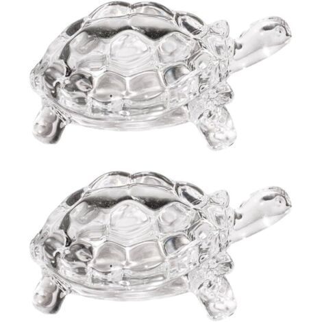ces Tortue Verre Transparent D corative Lot de Statuettes (1/5)