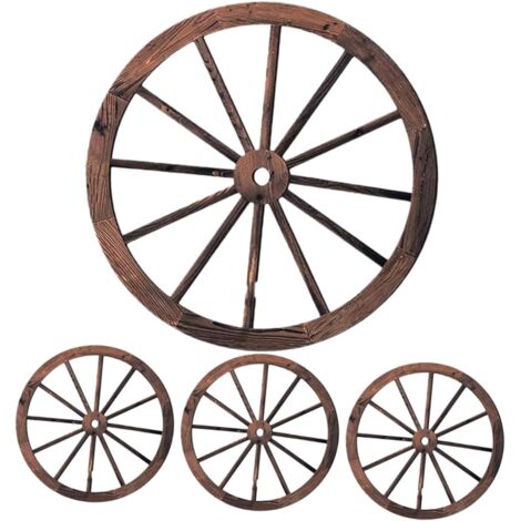 pi ces D coration Murale Bois Vintage Roue Bois Suspendue (1/5)