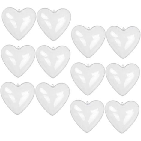 Pi ces Boules Transparentes Forme de C ur Remplir Ornements (1/5)