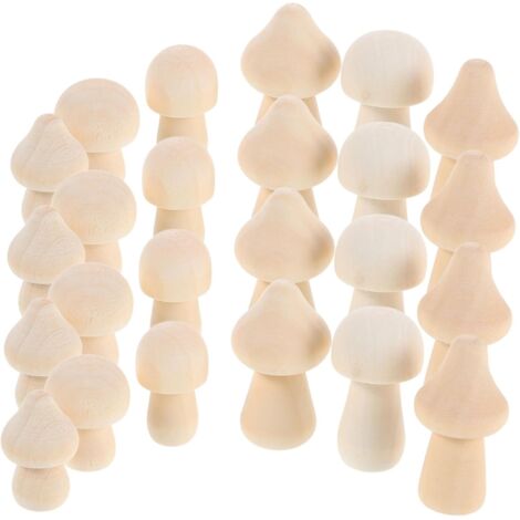 ces Champignons Miniatures Bois Naturel D corations de (1/5)