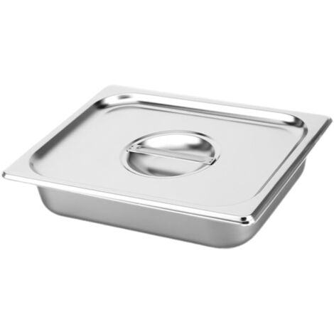 Dish Tray Acier Inoxydable avec Couvercle Bac Rectangulaire (1/5)