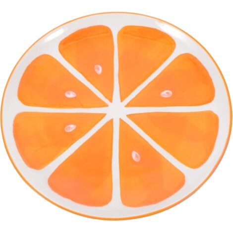 C ramique D coratif Motif Orange Assiette de Service l gante (1/5)