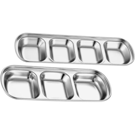 pi ces Assiette Carr e Inox Multi compartiments pour (1/5)