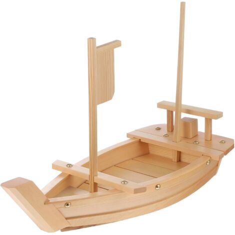 Sushi Bateau Bois Bois Naturel R utilisable pour Restaurant (1/5)