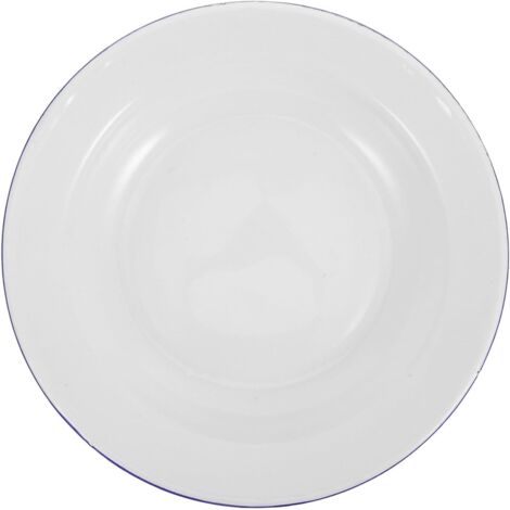 De Service Rond Vintage En mail Blanc 26 Cm Diam tre 4 Cm (1/5)