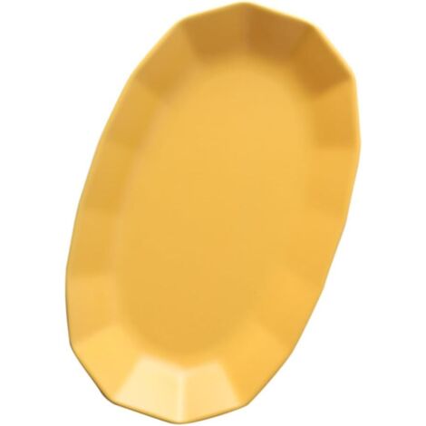 C ramique Jaune Forme Poisson Plat de Service Multifonction (1/5)