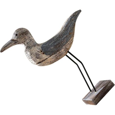 Mouette Bois Sculpt Main D coration Ext rieure Rustique pour (1/5)