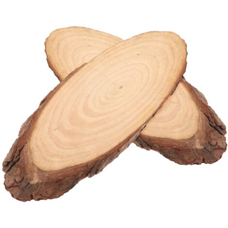 Pi ces Oval Wood Stepping Stones Outdoor Walkway Textured