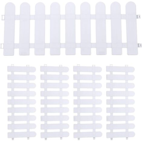 Pi ces Bordure Jardin Plastique Blanche Lot Cl ture D (1/5)