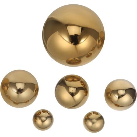 Pi ces Boules de Jardin Acier Inoxydable Dor Miroir Poli (1/5)